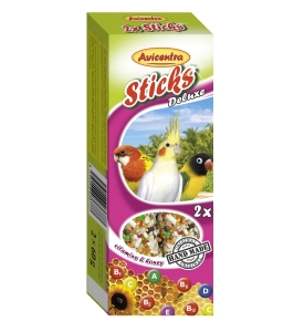 Deluxe tyčinky pre malé a stredné papagáje s vitamínmi a medom