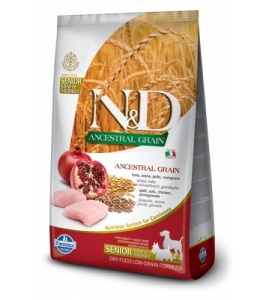 Dog senior medium & maxi, chicken, spelt, oats & pomegranate