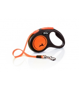 Flexi NEON S 5m/15kg páska, oranžová