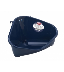 Rohová toaleta pre hlodavce a fretky modrá