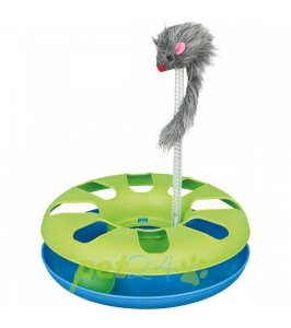 Bláznivý kruh s myškou na pružinke Ø 24 x V 29 cm