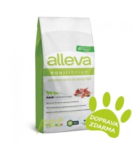 ALLEVA Equilibirium Dog sensitive lamb & ocean fish adult medium/maxi 12kg