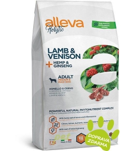 Alleva HOLISTIC dog adult medium, maxi lamb venison 12 kg