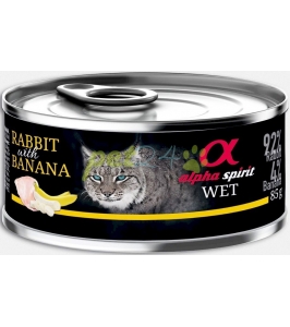 alpha spirit cats rabbit and banana 85g