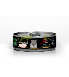 alpha spirit sterilised cats rabbit 85g