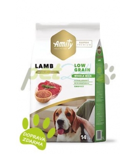Hypoalergénne AMITY LOW GRAIN Lamb & Rice 18kg