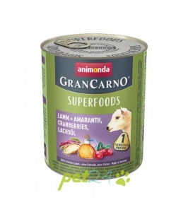 GranCarno SUPERFOODS jahňacie, amarant, brusnice, lososový olej 800g