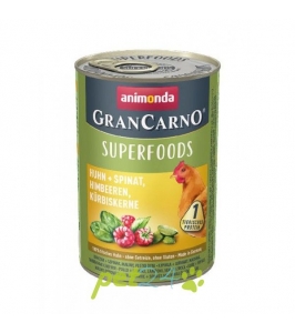 GranCarno SUPERFOODS kura, špenát, maliny, tekvicové semienka 400g