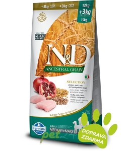 Dog SELECTION adult medium & maxi, chicken, spelt, oats & pomegranate