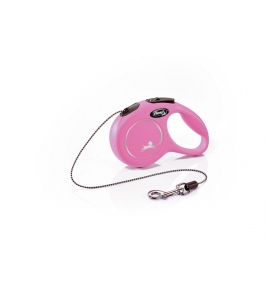 Flexi Classic New lanko XS 3m/do 8 kg ružová