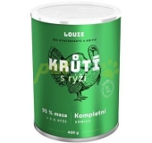 LOUIE morčacie s ryžou pre psov