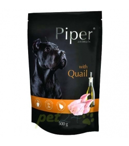 Kapsička pre psa PIPER s prepelicou 500g